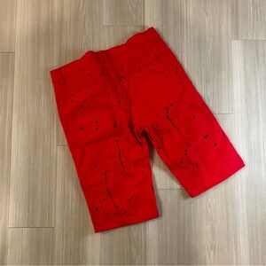 Mens graffiti jean shorts